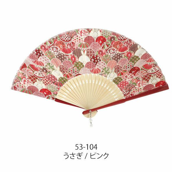 即日発送【ネコポス送料無料】和柄女性用おしゃれ布扇子【蝶桜/ピンク・ブルー】２１ｃｍ59030-53-263/53-264/チャーム付お祭り・贈り物に！[母の日プレゼント/ギフト/おしゃれ/外国人お土産/和柄扇子/名入れ可能(有料)]【あす楽対応_関東】【定番品】