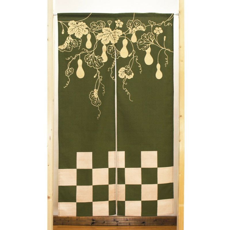 和風のれん金瓢箪【幅85cm×長さ150cm】10773[和風暖簾/和柄暖簾/外国人土産/間仕切り/テレワーク/リモートワーク背景/オンライン宅飲み背景/ロングのれん]【あす楽対応】999345【ネコポス送料無料】