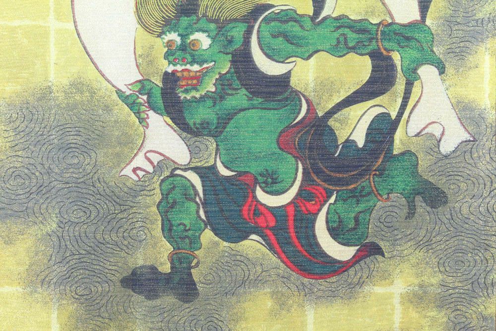 【和風のれん】★日本伝統の柄★浮世絵のれん風神雷神の柄14230【幅85cm×長さ150cm】[和風暖簾/和柄暖簾/外国人土産/ロングのれん]【あす楽対応_関東】【あす楽対応_近畿】【あす楽対応_東海】【あす楽対応_四国】999420