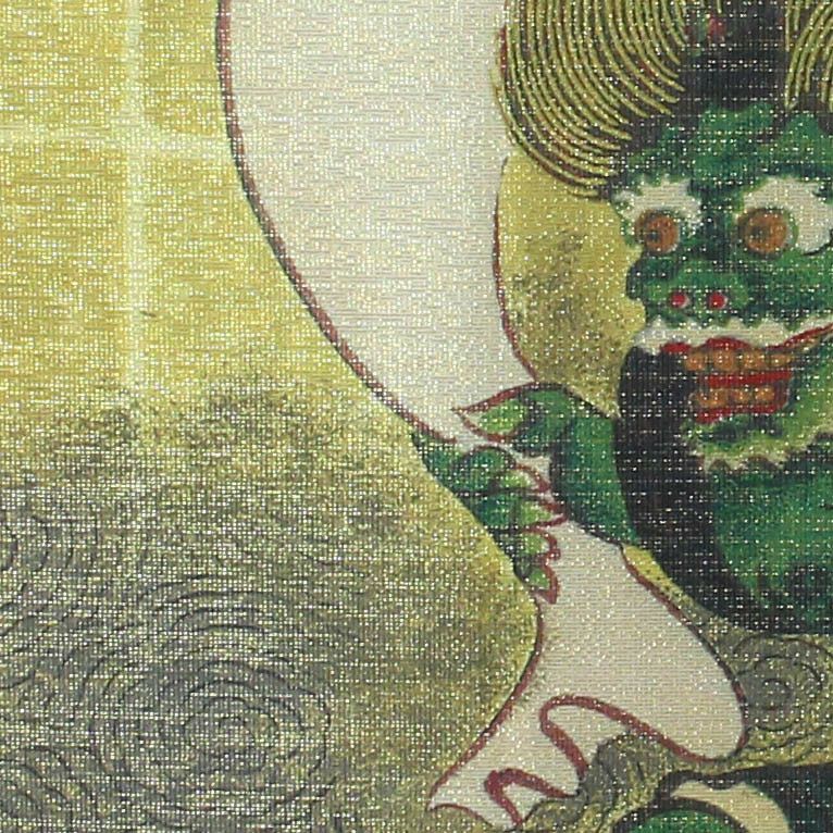 【和風のれん】★日本伝統の柄★浮世絵のれん金糸色風神雷神の柄14272/14230【幅85cm×長さ150cm】[和風暖簾/和柄暖簾/外国人土産/ロングのれん]【あす楽対応_関東】【あす楽対応_近畿】【あす楽対応_東海】【あす楽対応_四国】999420