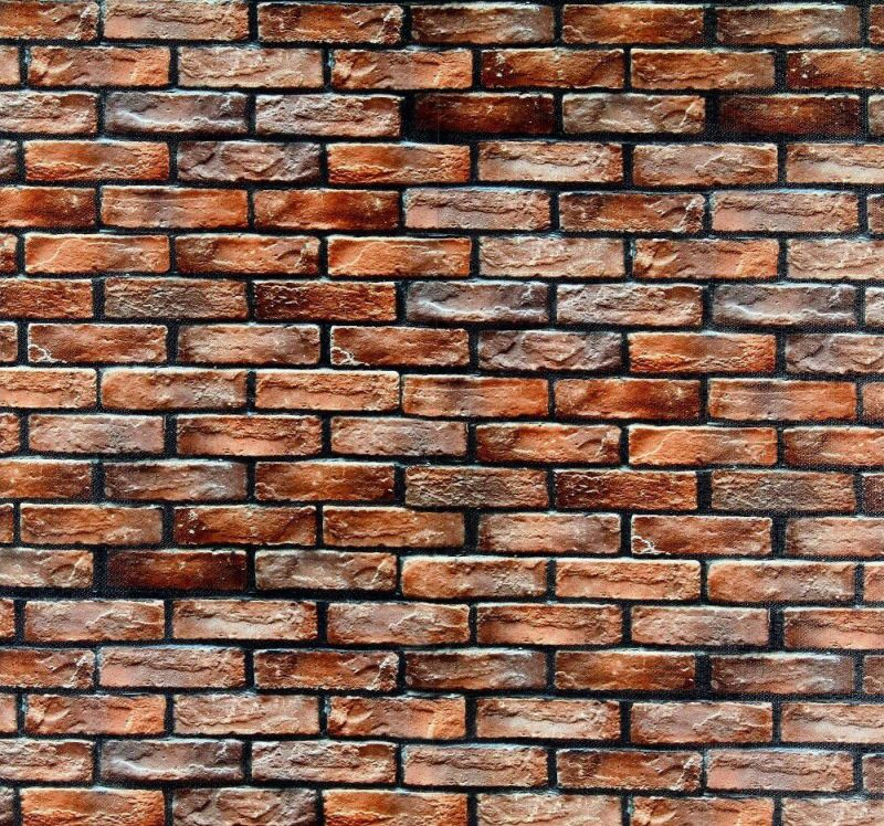 【タペストリー＆のれん】BRICKWALLレンガ壁【幅85cm×長さ150cm】14445暖簾[間仕切り/テレワーク/リモートワーク背景/オンライン宅飲み背景/ロングのれん]【あす楽対応】999870【ネコポス送料無料】