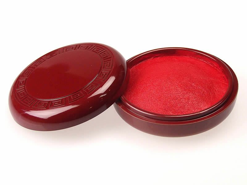 金龍印色６０号/８０ｇ-落款用練朱肉