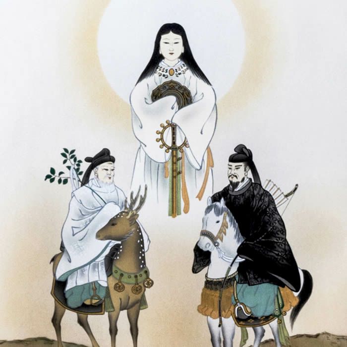 天照皇大神 春日大神 八幡大神 掛軸 Amazon｜掛軸 掛け軸 天照皇大神 春日大神 八幡大神（御神号